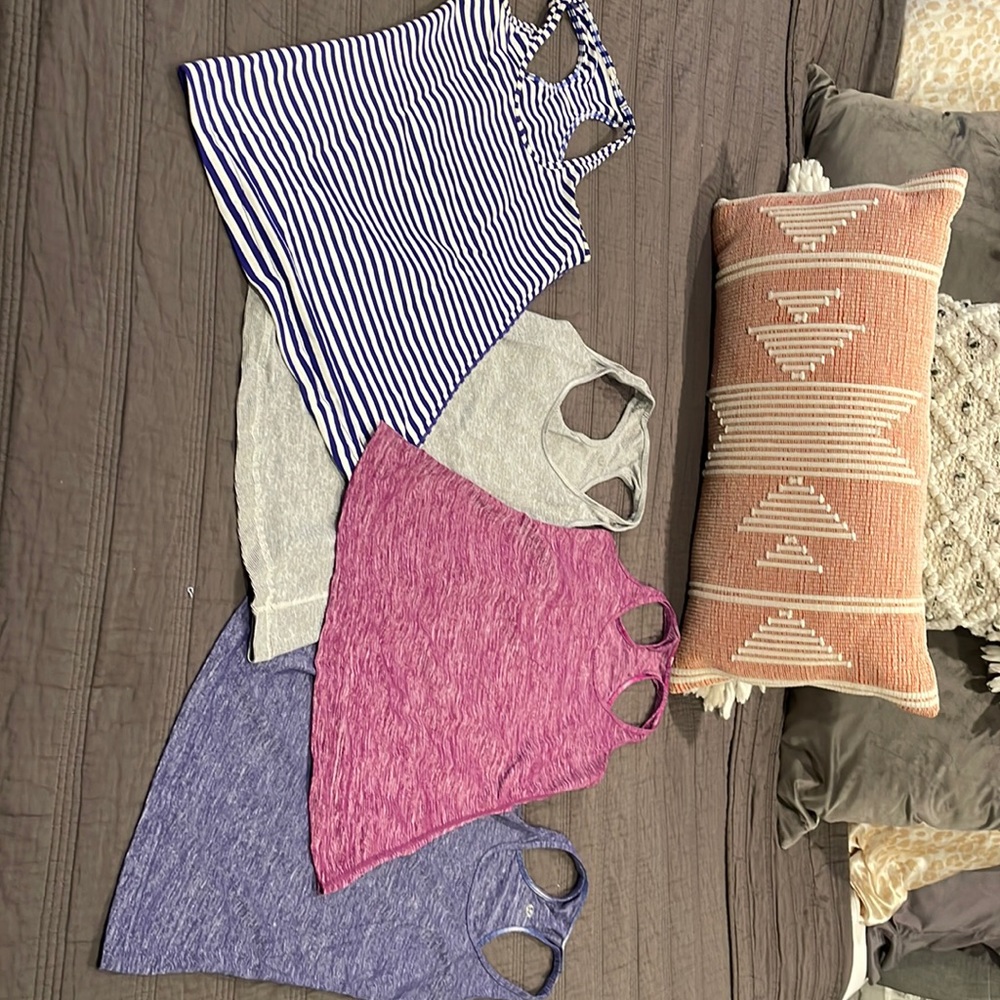 Lulu lemon set of four racerback tank tops  excellent condition